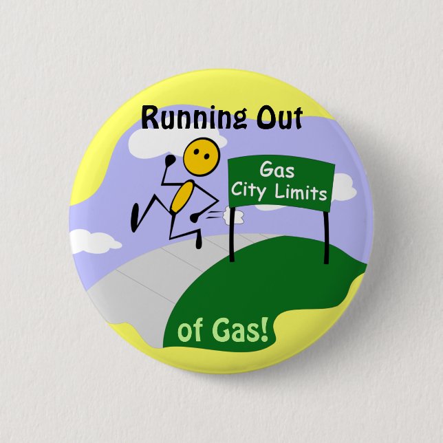 Laufen aus Gas-Knopf heraus Button (Vorderseite)