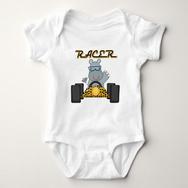 Laufen der Flusspferd-T-Shirts und der Geschenke Baby Strampler (Vorderseite)