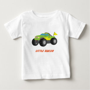 Laufen des grünen Monster-LKWs für Babys Baby T-shirt