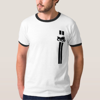 Laufen des Streifen-Motorrad-T - Shirt