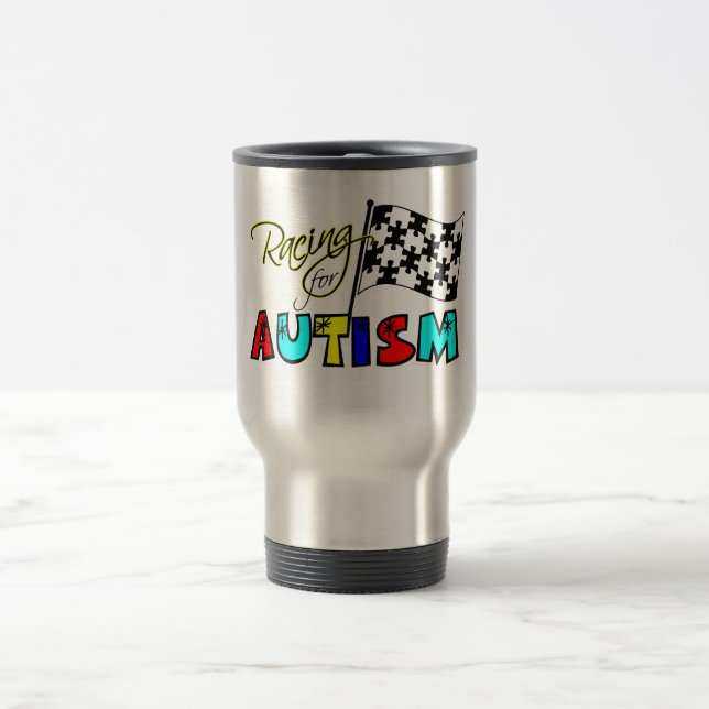 Laufen für Autismus-Tasse Reisebecher (Mittel)