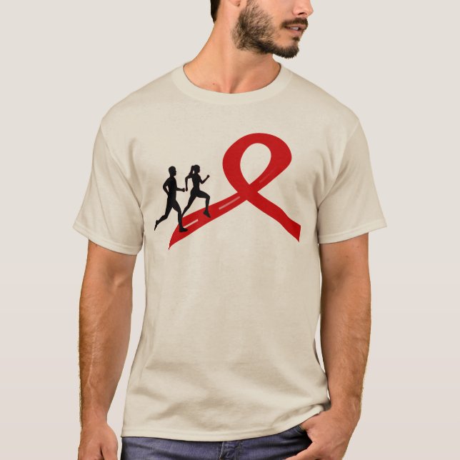 Laufen für ein Ursachen-T - Shirt-Rot T-Shirt (Vorderseite)