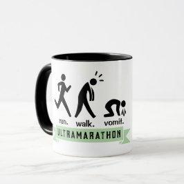 Laufen. Gehen. Erbrechen. Tasse