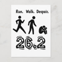 Laufen. Gehen. Verzweiflung. Marathon Spaß
