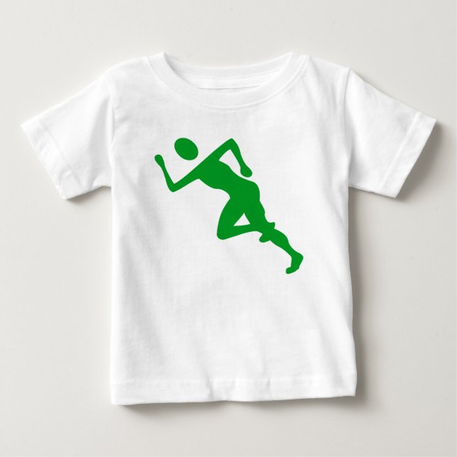 Laufen - grün baby t-shirt (Vorderseite)