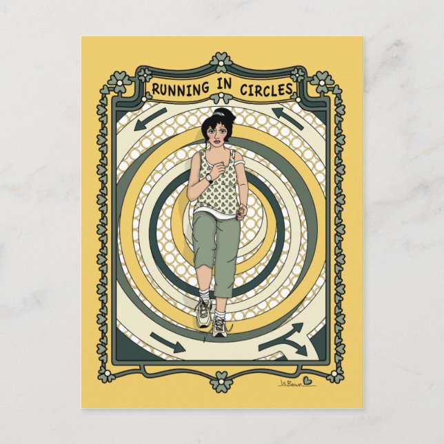 Laufen in Circles_C_ Postcard Postkarte (Vorderseite)
