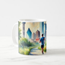 Laufen in Dallas Texas Kaffeetasse