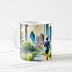 Laufen in Dallas Texas Kaffeetasse