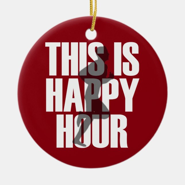 Laufen ist glückliche Stunde Keramik Ornament (Vorne)