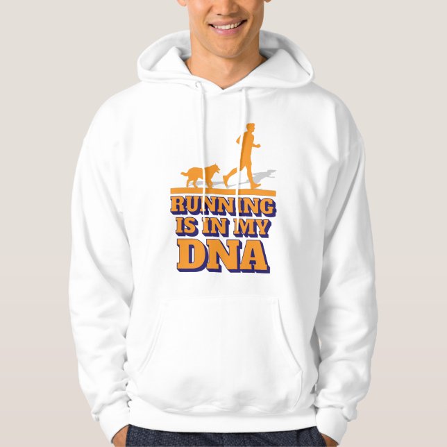 Laufen ist meine Dna Hoodie (Vorderseite)