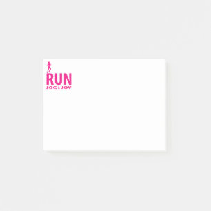 Laufen, joggen und Freude Post-it Klebezettel