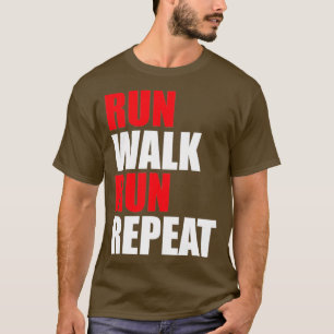 Laufen laufen wiederholt rot T-Shirt
