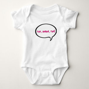 laufen, Mama, rosa laufen Baby Strampler