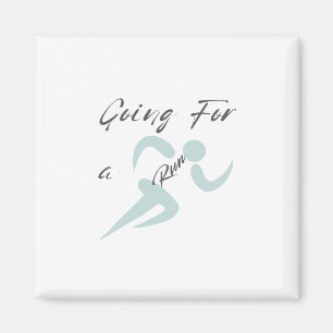 Laufen Minimalistischer Läufer Hobby Geschenk Magnet