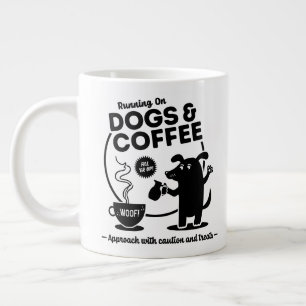 Laufen mit Hunden und Kaffee Jumbo-Tasse