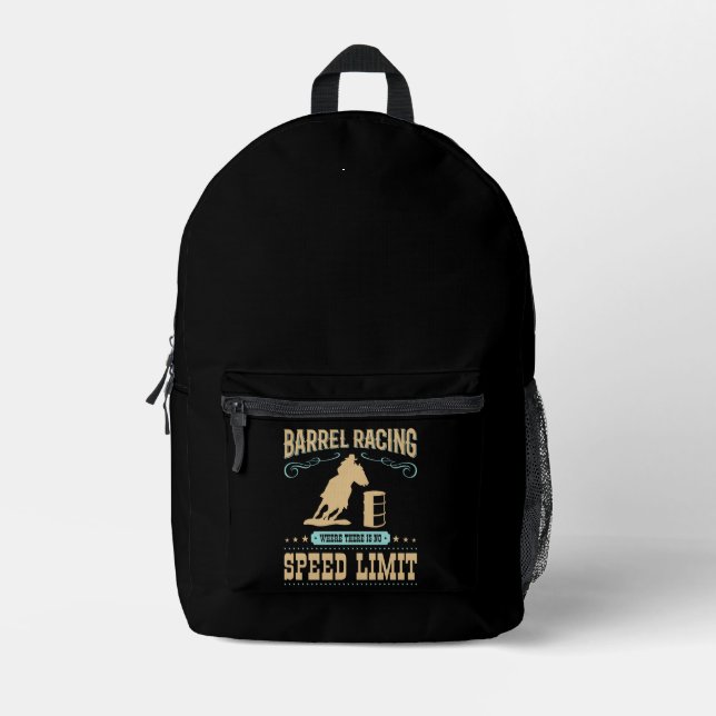 Laufen ohne Geschwindigkeitsbegrenzung Bedruckter Rucksack (Vorderseite)