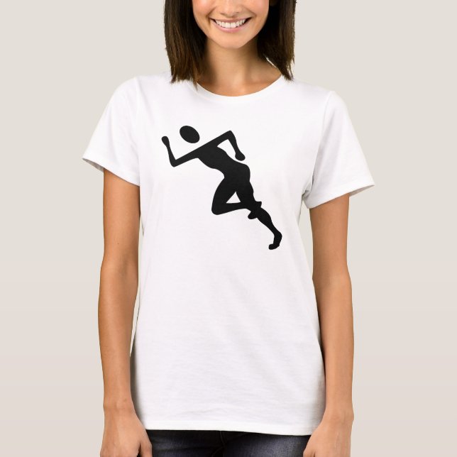 Laufen - Schwarz T-Shirt (Vorderseite)