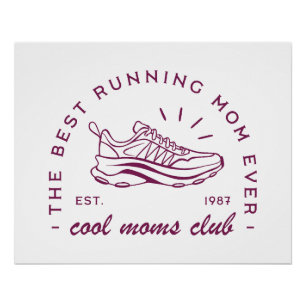 Laufen Sie cool Mama Club besten Läufer lustige Zi Poster