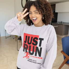 Laufen Sie einfach Red Marathon Runner Track Race  Sweatshirt