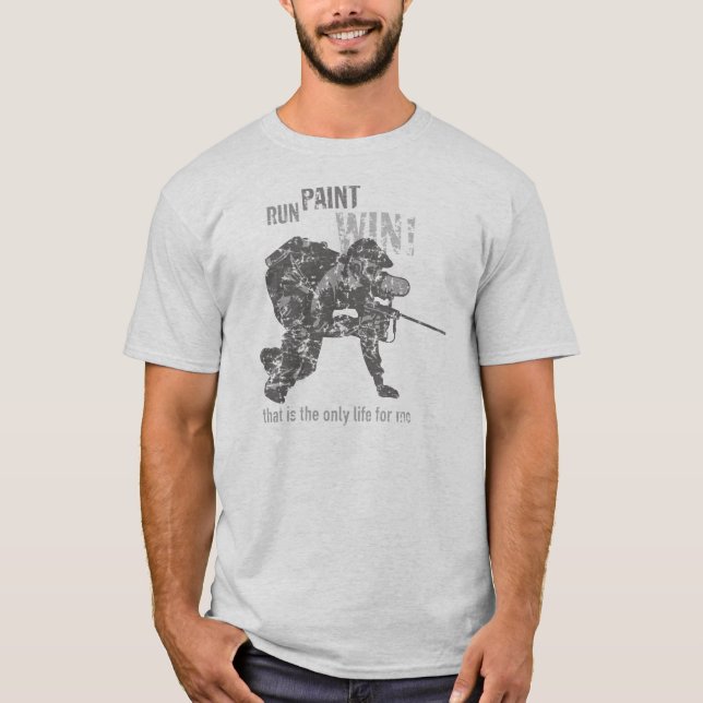 Laufen Sie… Malen Sie… Gewinn! Beunruhigter T-Shirt (Vorderseite)