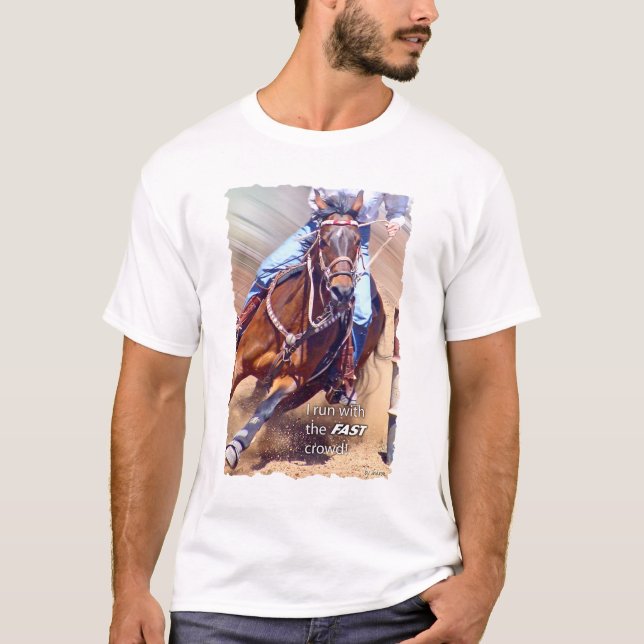 Laufen Sie mit dem schnellen Mengen-Fass-Laufen T-Shirt (Vorderseite)
