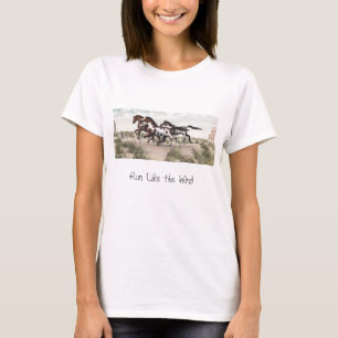Laufen Sie wie der Wind - galoppierendes T-Shirt
