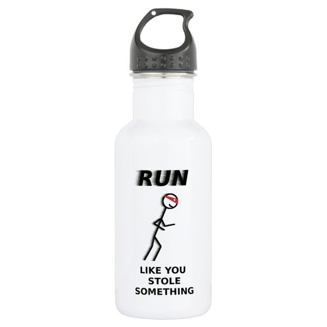 Laufen Sie wie Sie stahl etwas Wasser-Flasche Trinkflasche (Vorderseite)