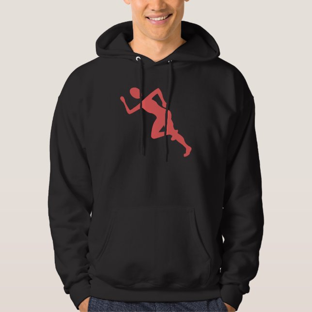 Laufen - tropisches Rosa Hoodie (Vorderseite)