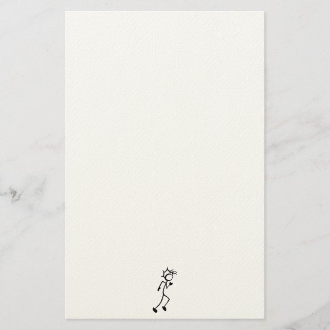 Laufen von Stickman Track und Field Briefpapier (Vorderseite)
