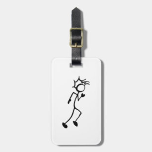 Laufen von Stickman Track und Field Gepäckanhänger