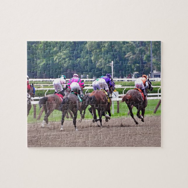 Laufen zur Ziellinie bei Saratoga (Horizontal)