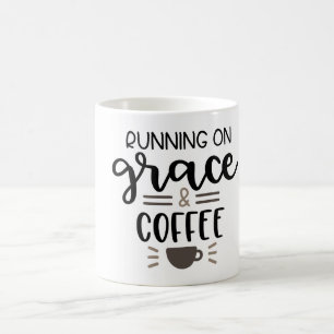 "Laufend auf Anmut-u. Kaffee-" - Tasse