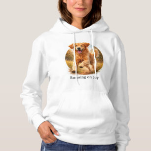 Laufend auf Freude Golden Retriever Hoodie