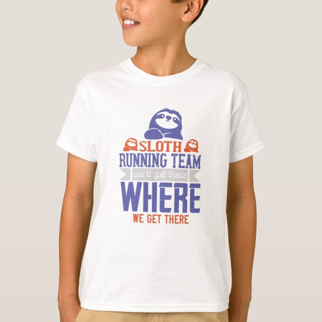 Laufend - Sloth Running Team T-Shirt (Vorderseite)