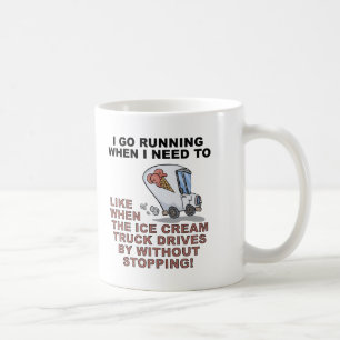 Laufend zum Eis Komische Tasse