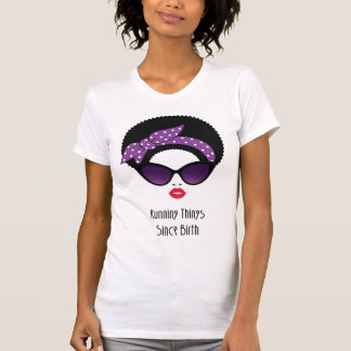 Laufende Dinge seit der Geburt – Afro Chic Retro G T-Shirt