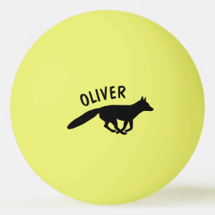 Laufende Fox-Silhouette Wildlife Personalisiert Tischtennisball