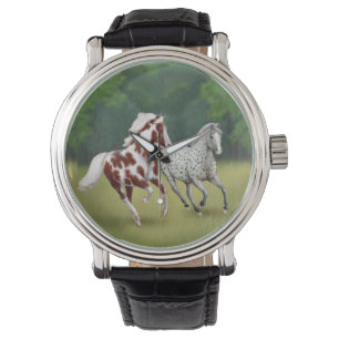 Laufende freie Western-Pferdeuhr Armbanduhr
