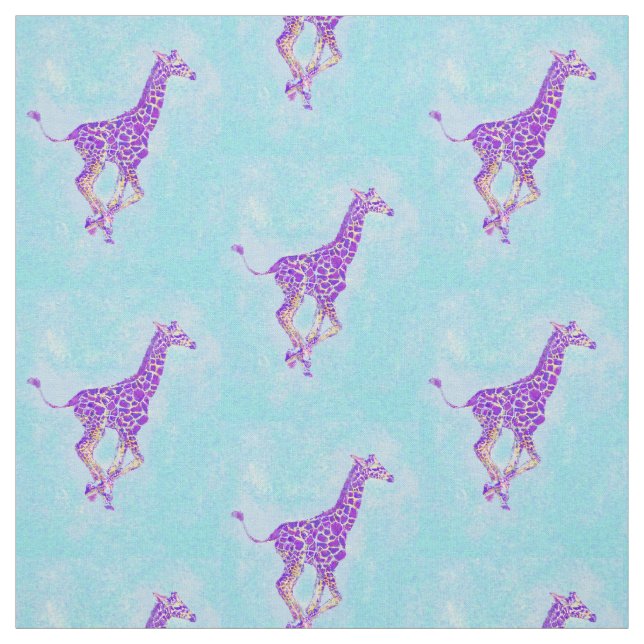 laufende Giraffe - luci dunkler Stoff (Muster)