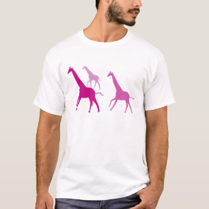 Laufende Giraffen (Lila) T-Shirt