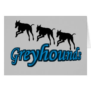 Laufende Greyhounds-Dog-Karte