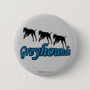 Laufende Greyhounds Silhouette Dog Lover Taste Button