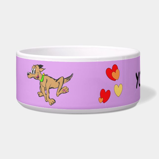 Laufende Hunde Cartoon Cust. Foto Pet Bowl Napf (Links)