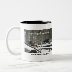 Laufende Hunde-Tasse Zweifarbige Tasse