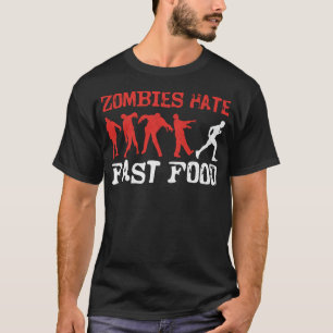 Laufende Jogging-Zombies hassen Fast Food Zombie T-Shirt