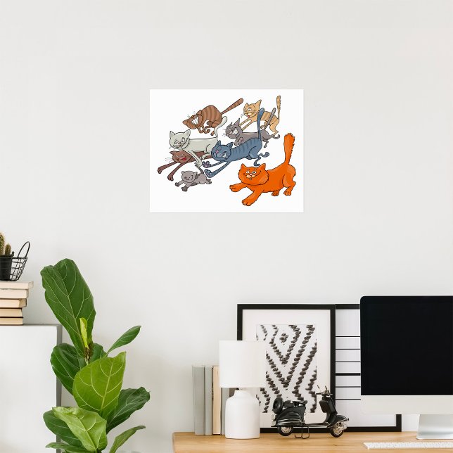 Laufende Katzen Poster (Von Creator hochgeladen)