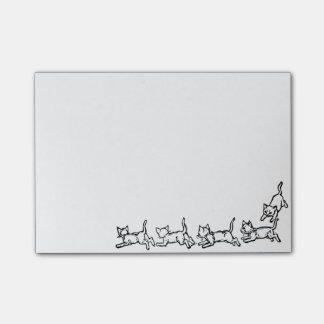 Laufende Katzenpost-itanmerkungen Post-it Klebezettel
