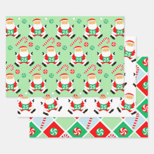 Laufende Läufer Feiertagsgeschenk Verpackungspapie Geschenkpapier Set