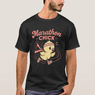 Laufende Läuferin Halbmarathon Hühner Mädchen Mara T-Shirt