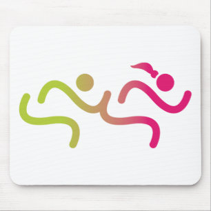 Laufende Mädchen für immer Mousepad